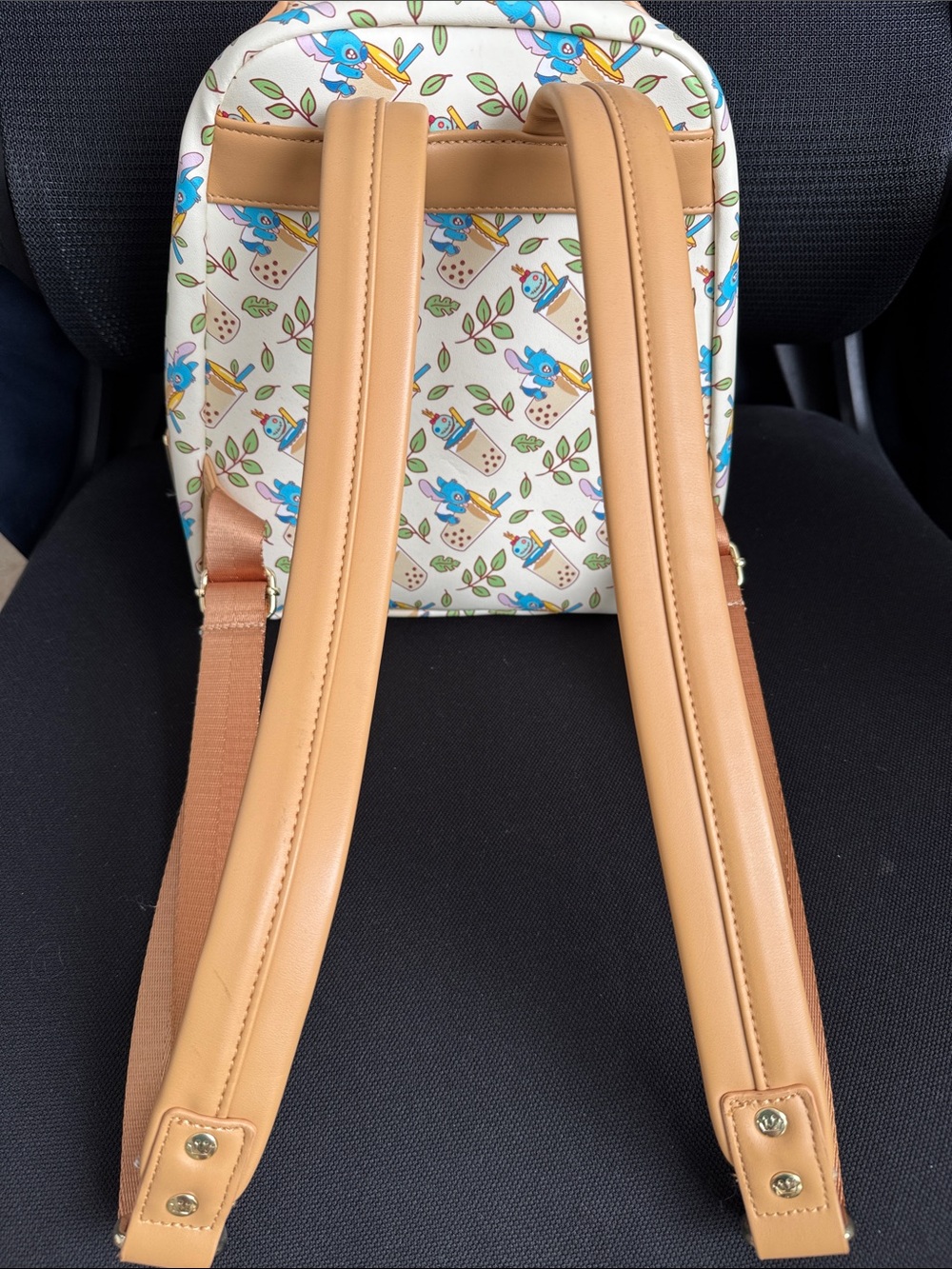 Disney Loungefly Stitch Boba & Scrump Mini Backpack - Cream & Tan - Picture 5 of 8